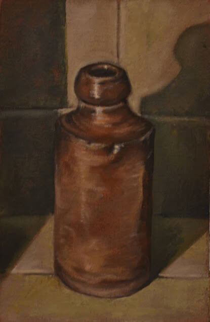Still life, Bottle, jars and jug