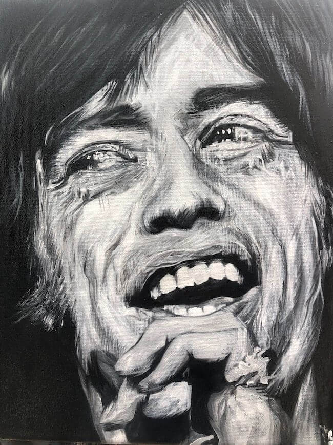 Mick Jagger Original Oil Painting