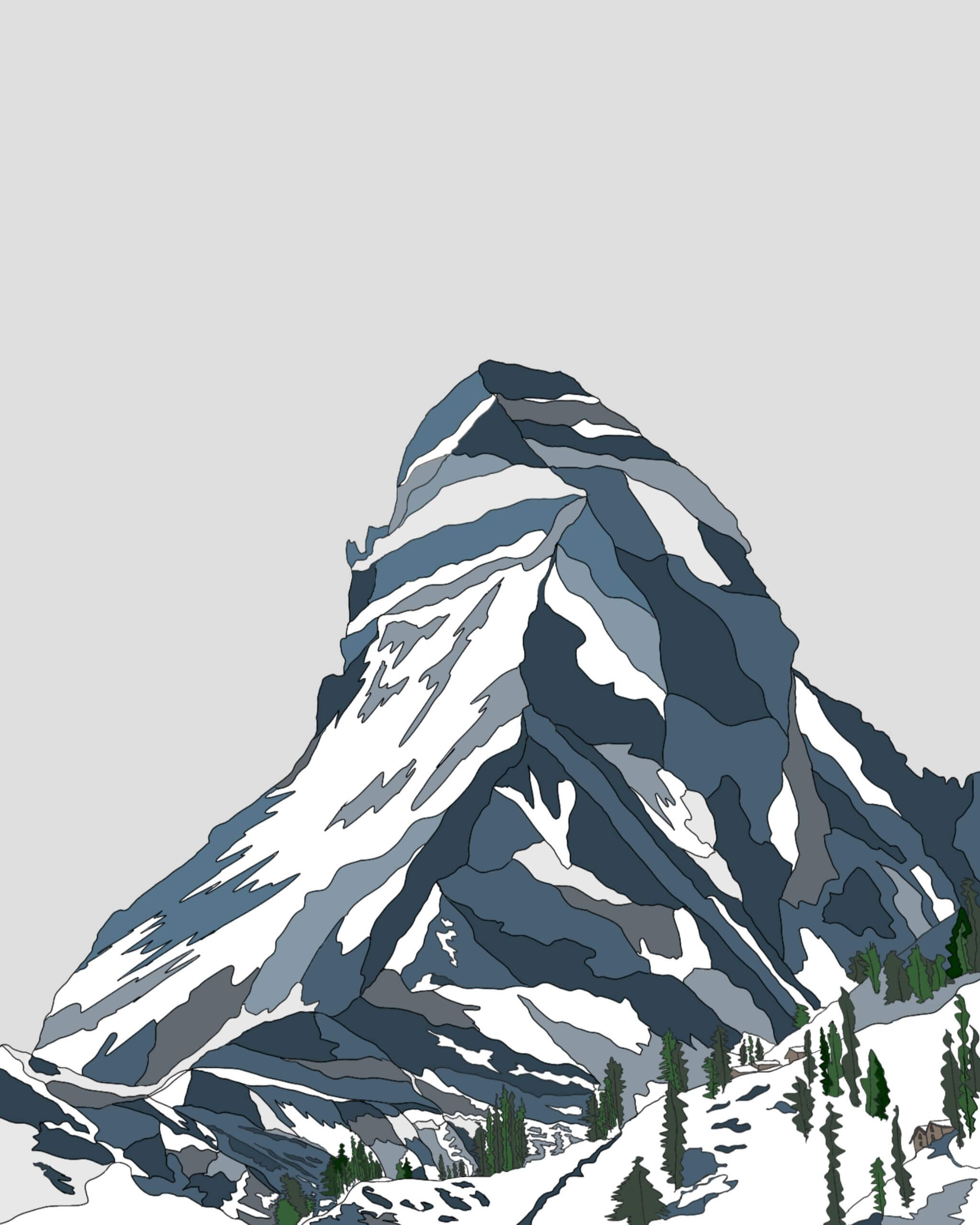 The Matterhorn in winter