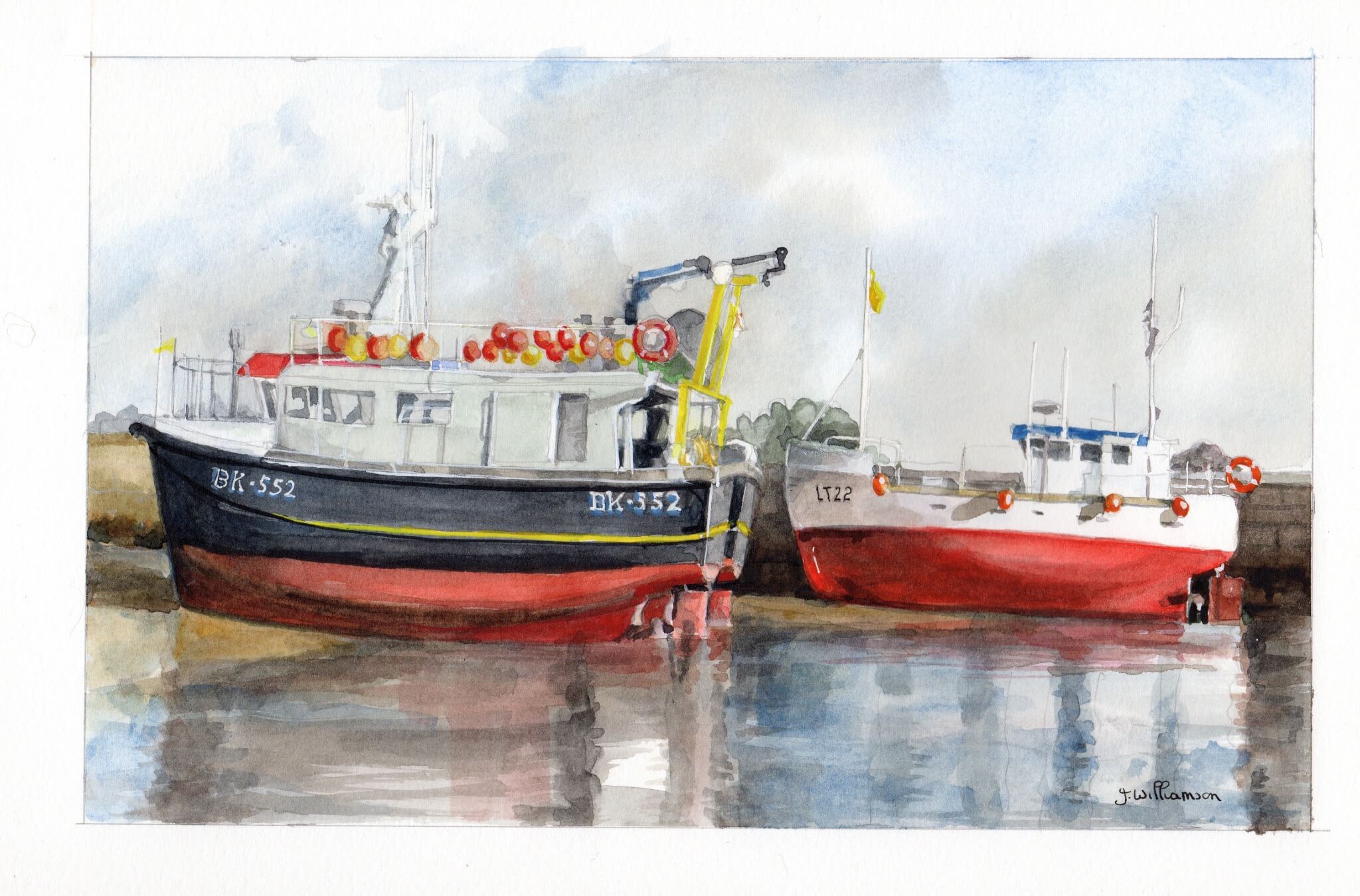 watercolour sketch  at seahouses