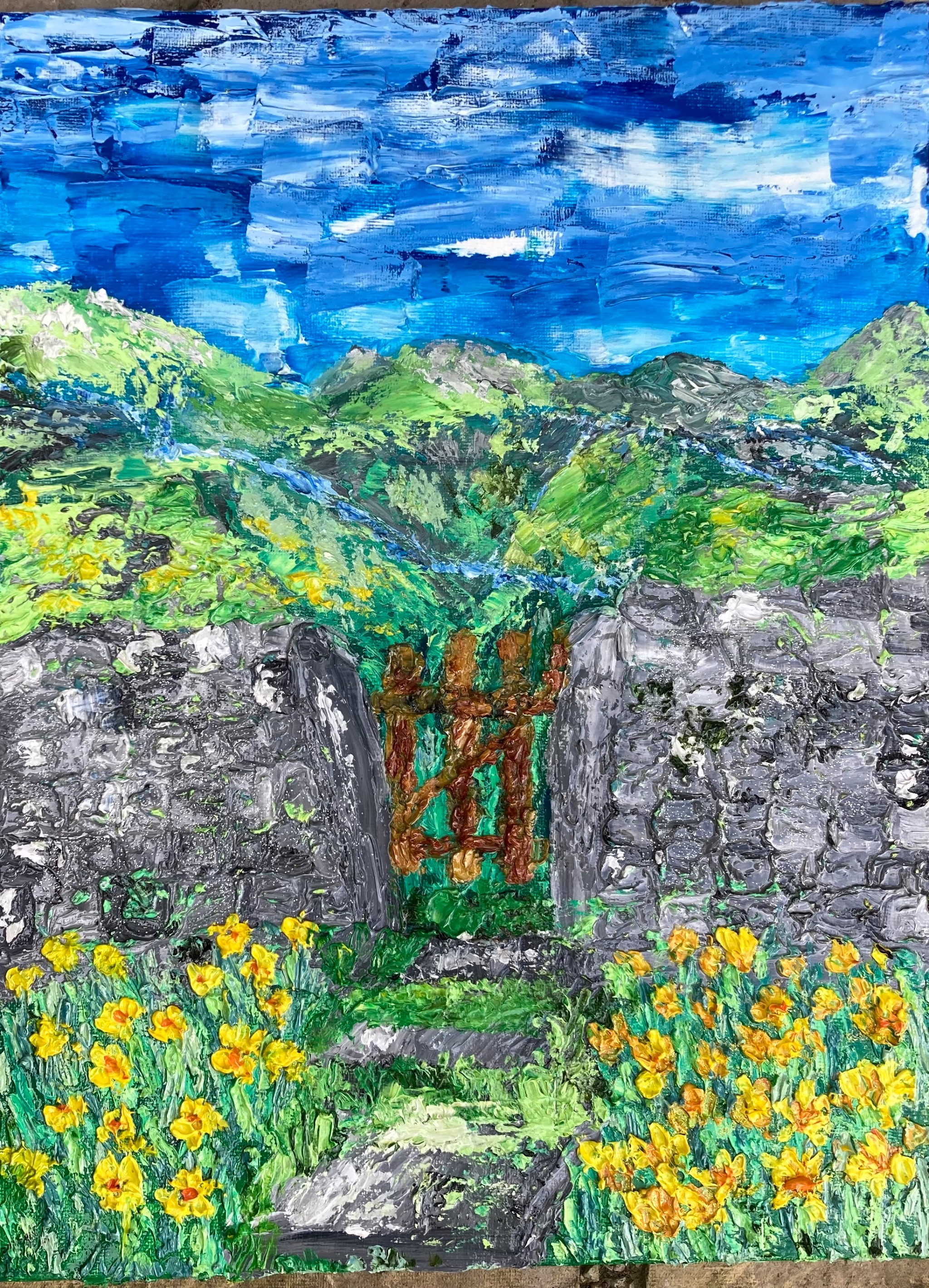 Daffodils by Aysgarth Gate. Part 2