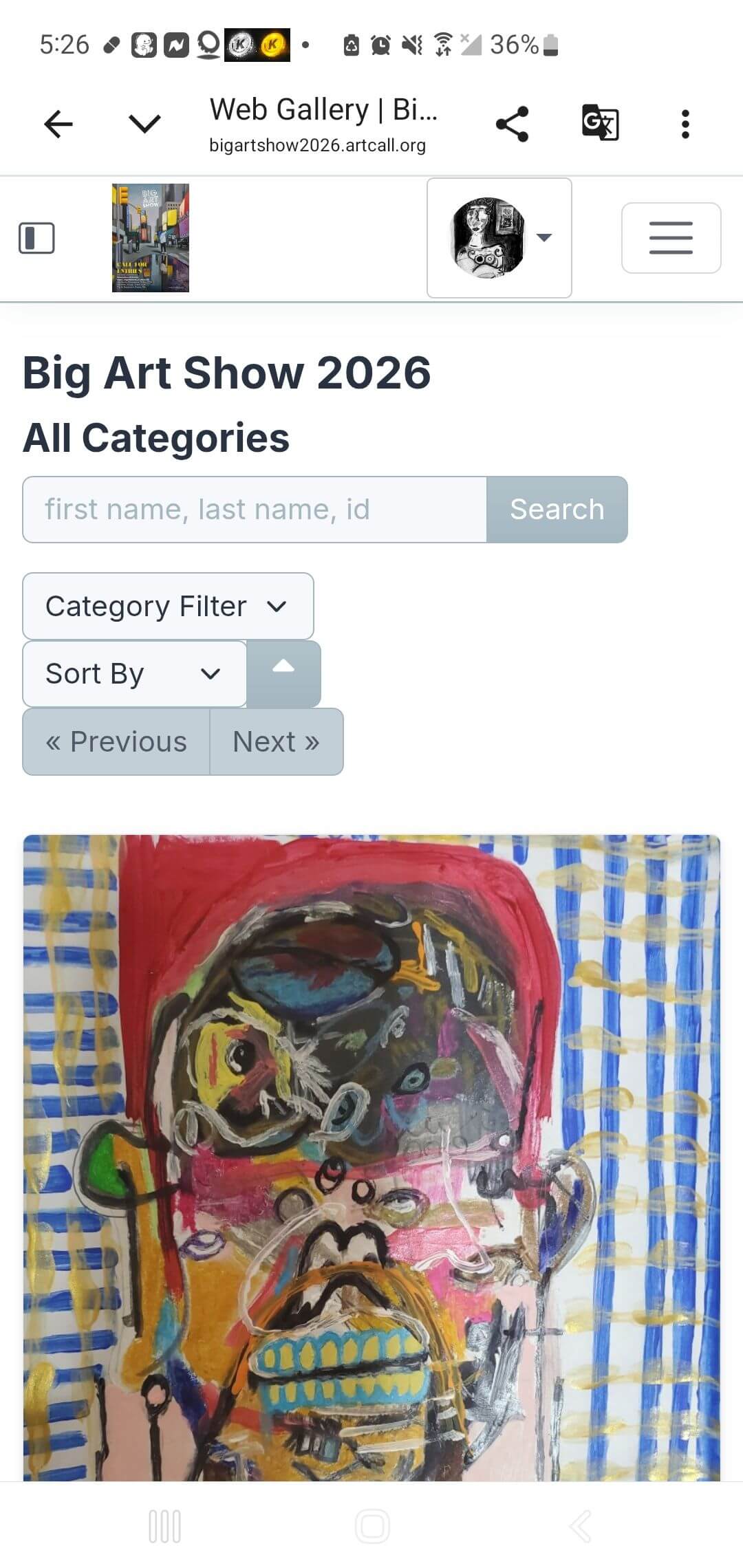 The big show 2026 featured Artist paintings by. Andre pace