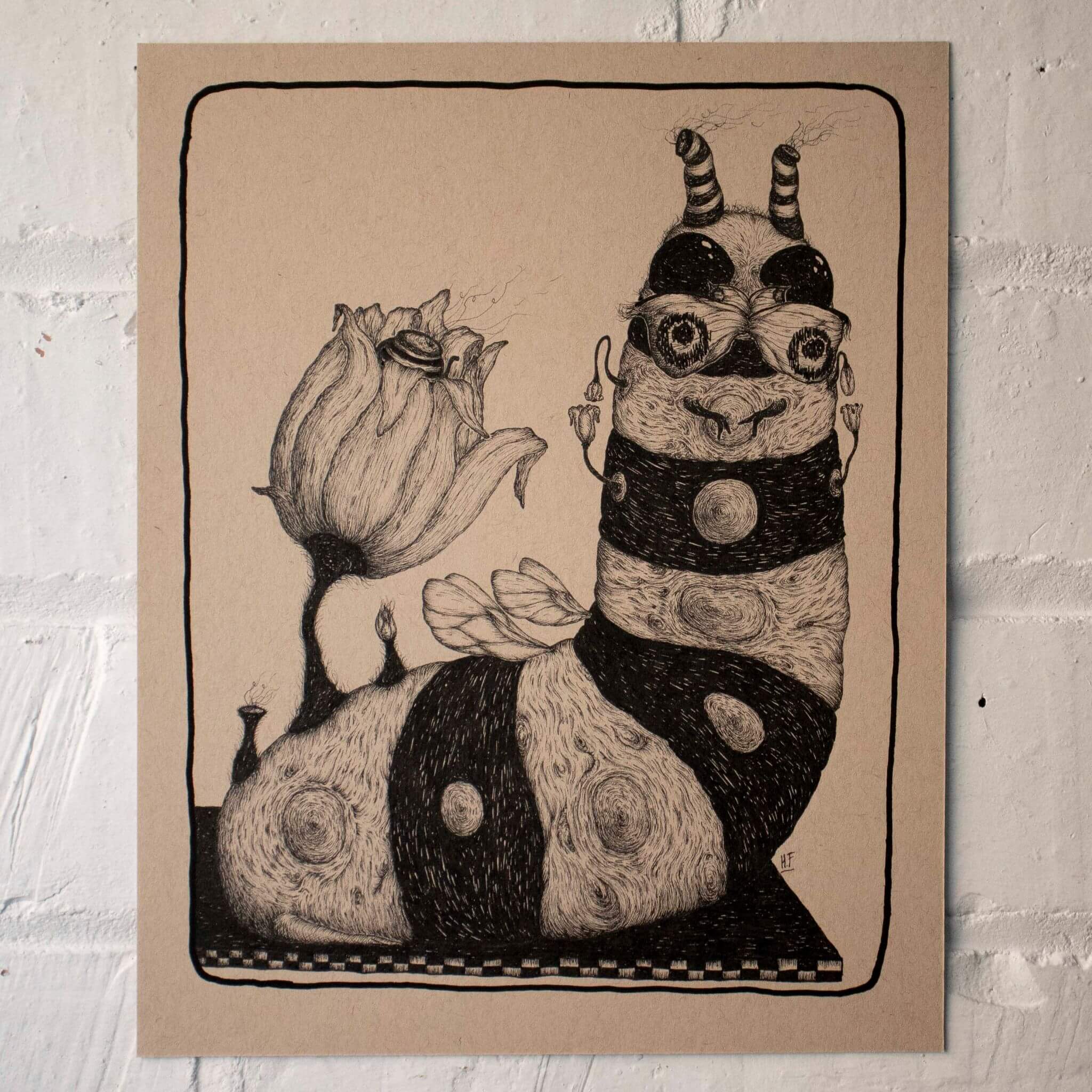 ‘..Processing..’ – Original pen drawing